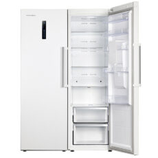 یخچال و فریزر دوقلو 40 فوت پاکشوما مدل RTRA-RTFA۹۰۱iW (N۲)، دارای نمایشگر و بدون برفک، با ارتفاع 187، پهنای 118 و عمق 73 سانتی‌متر، میزان مصرف انرژی A+، دارای 5 طبقه در یخچال و 4 کشو در فریزر، دارای سیستم نوفراست