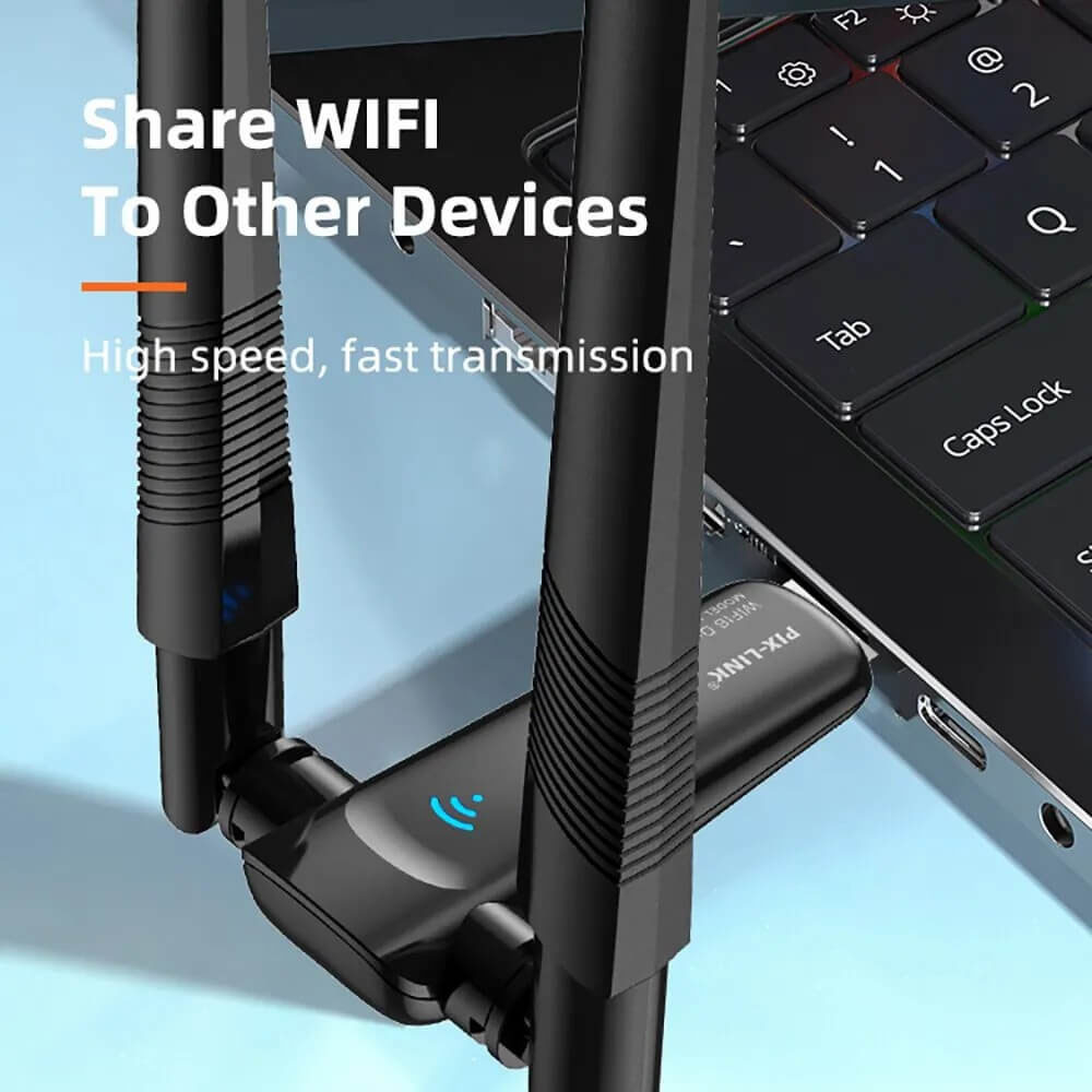 کارت شبکه وایرلس پیکس لینک مدل UAX04 وای فای 6