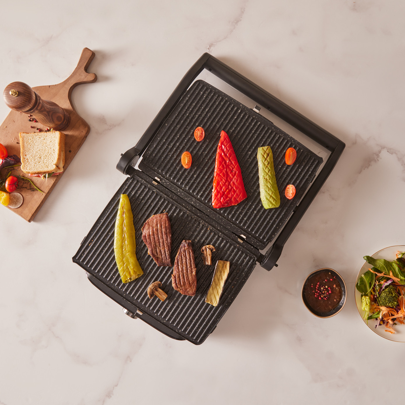 ساندویچ ساز کاراجا مدل Gastro Grill Glass Premium