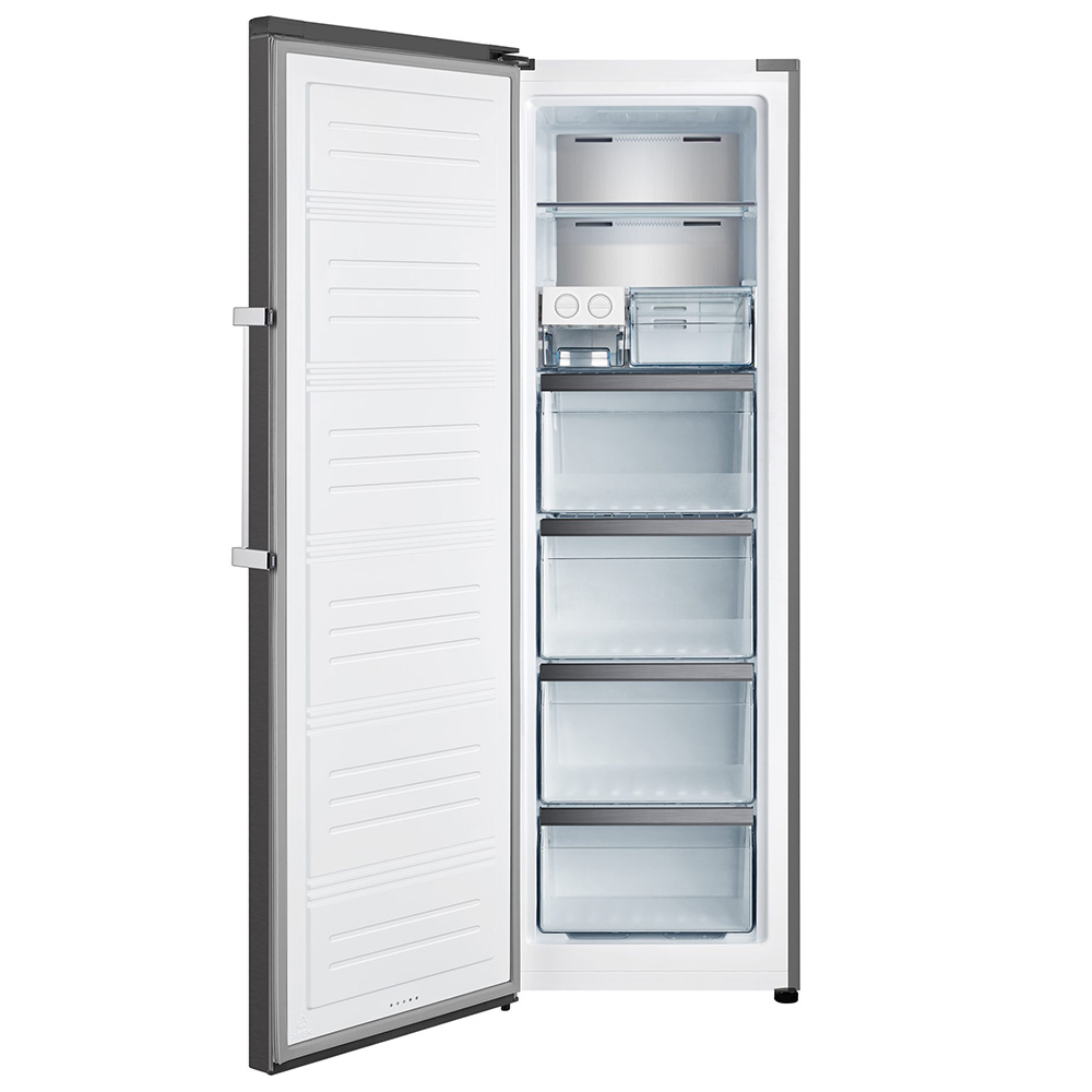 یخچال و فریزر دوقلو 40 فوت هایسنس مدل RS370S/FS270S، دارای نمایشگر و بدون برفک، با ارتفاع 186، پهنای 120 و عمق 67 سانتیمتر، میزان مصرف انرژی A+، دارای 5 طبقه در یخچال و 5 کشو در فریزر، دارای سیستم نوفراست