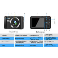 دوربین دیجیتال مدل 4K ULTRA HD 44MP 16X