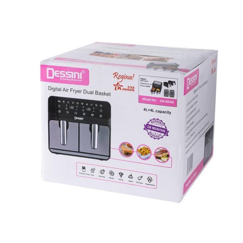 سرخ کن بدون روغن دسینی مدل دو قلو DK-4242