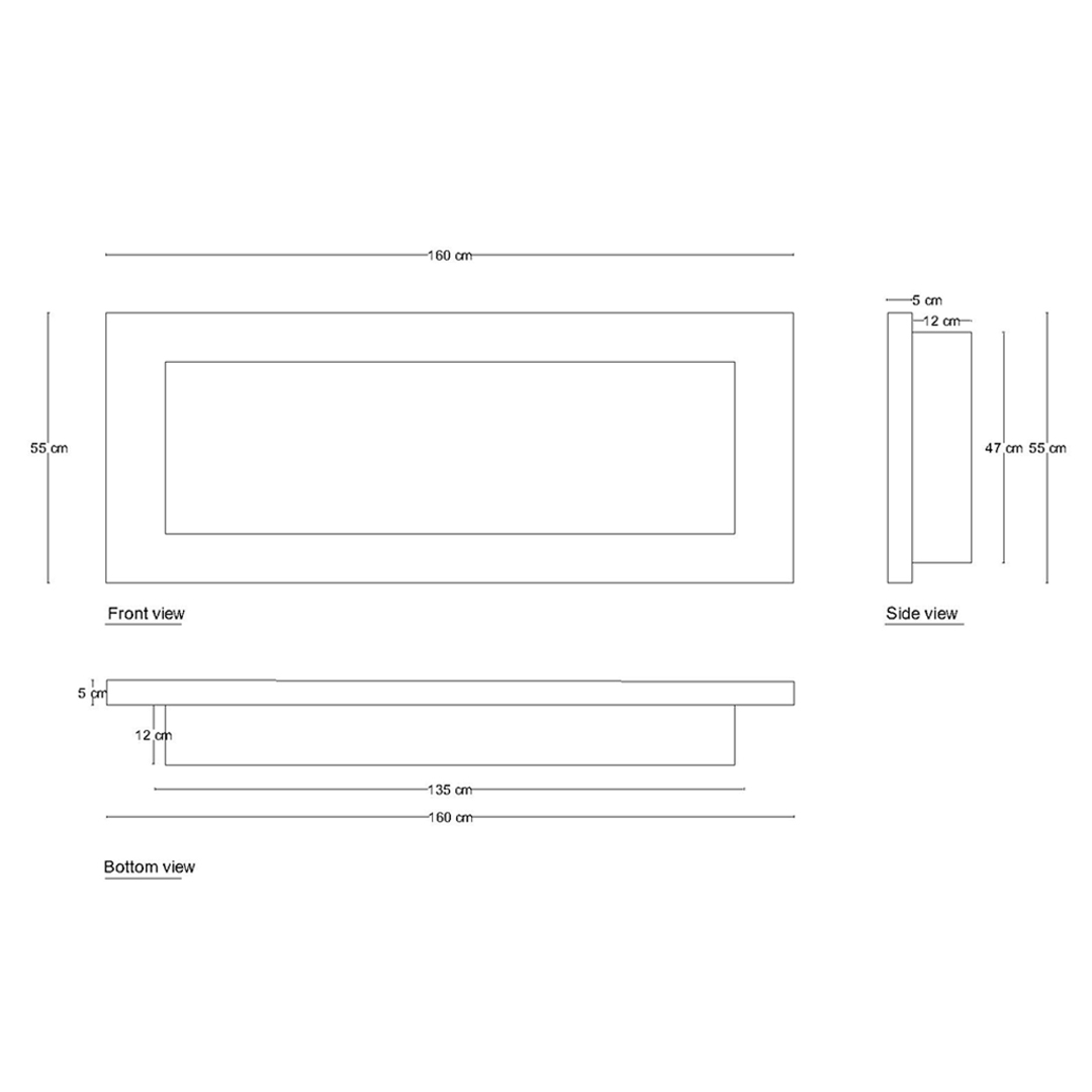 شومینه دیواری برقی شومینه بیستون مدل H.E_160_L2