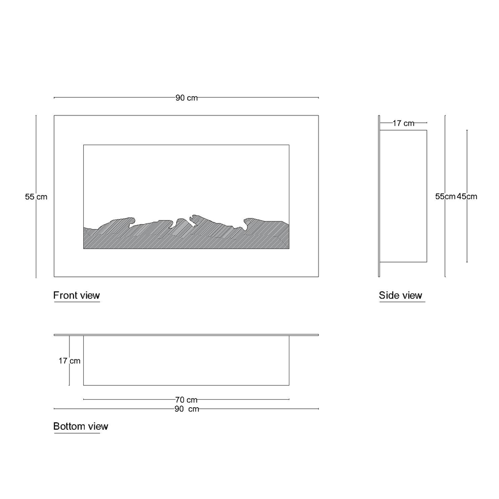 شومینه برقی اود آلوو مدل دکوریl490