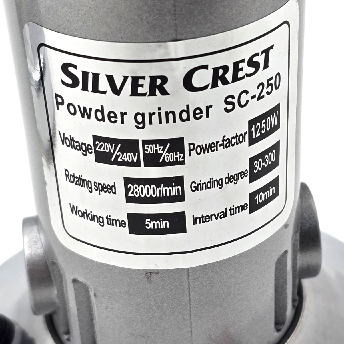 آسیاب صنعتی سیلور کرست مدل SC-250