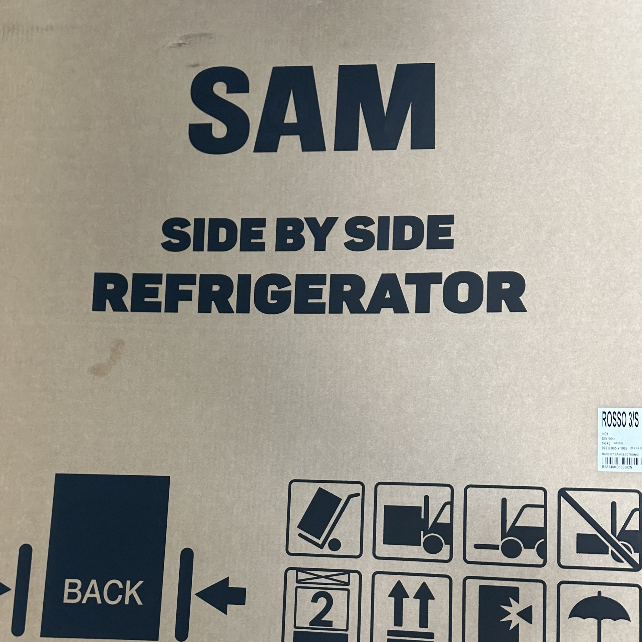 یخچال و فریزر ساید بای ساید 32 فوت سام مدل ROSSO 3/W