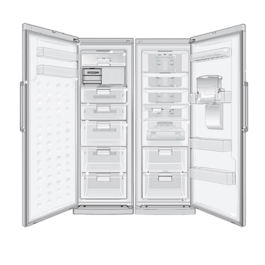 یخچال و فریزر دوقلو 40 فوت سام مدل RR60-RZ60/S