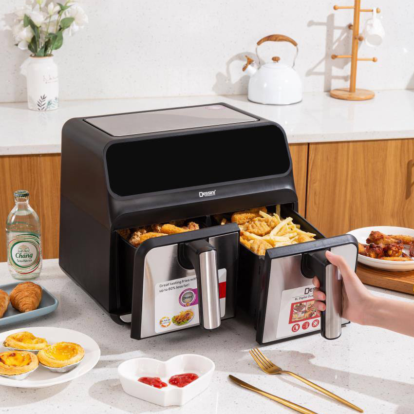 سرخ کن بدون روغن دسینی مدل دو قلو DK-4242