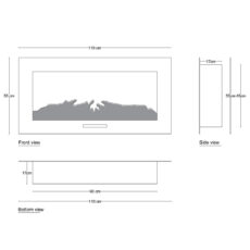 شومینه دیواری برقی شومینه بیستون مدل B.Z_110_L4.bs