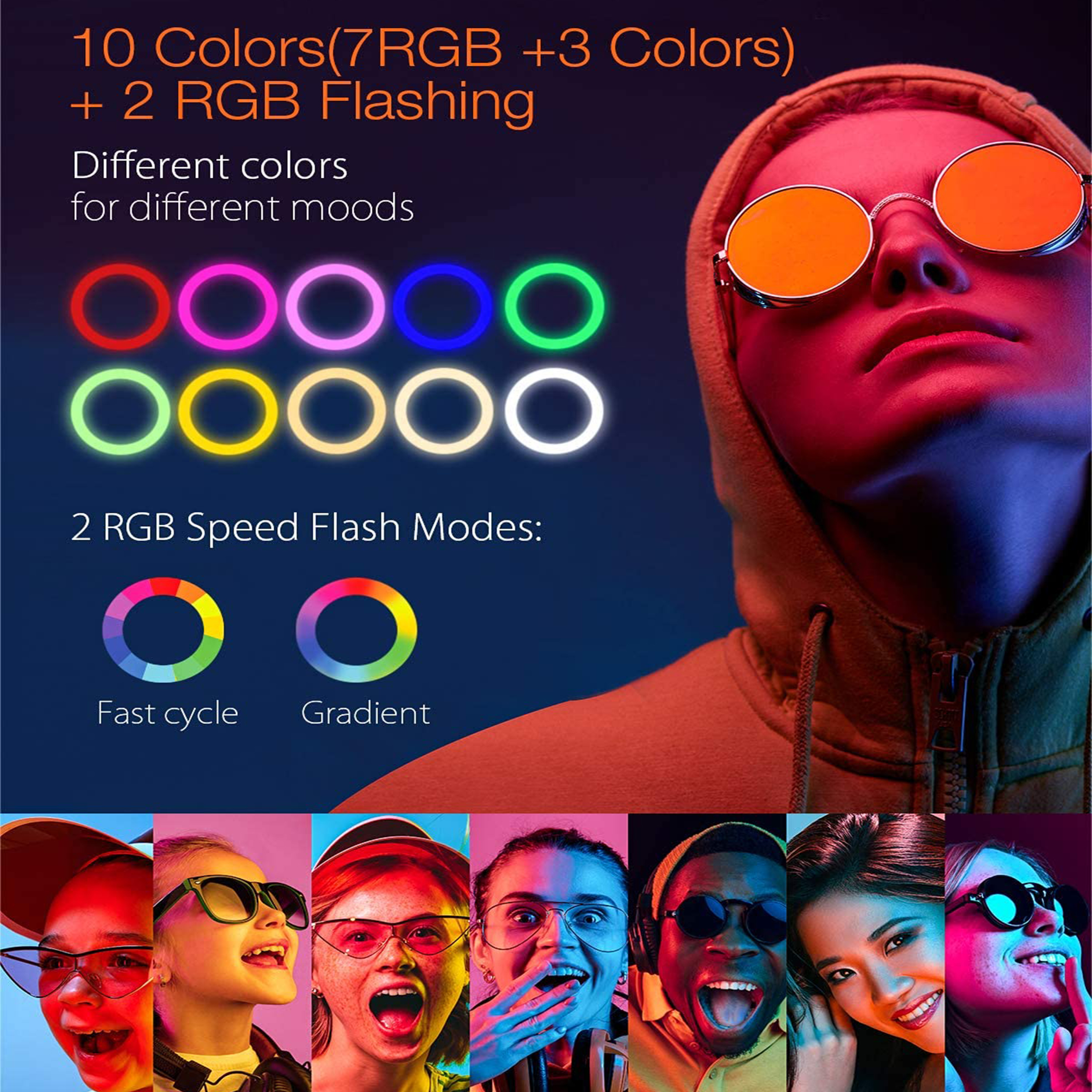 رینگ لایت مدل LJJ-30 RGB-30cm