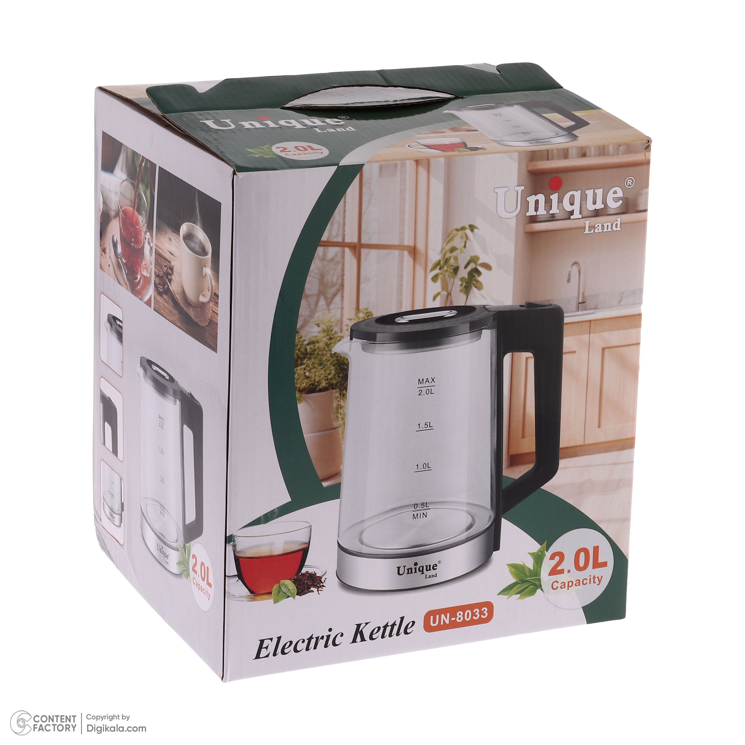 کتری برقی یونیک لند مدل UN-8033 گنجایش 2 لیتر