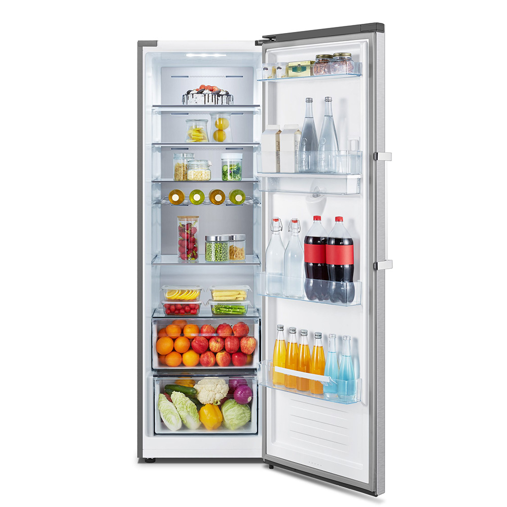 یخچال و فریزر دوقلو 40 فوت هایسنس مدل RS370S/FS270S، دارای نمایشگر و بدون برفک، با ارتفاع 186، پهنای 120 و عمق 67 سانتیمتر، میزان مصرف انرژی A+، دارای 5 طبقه در یخچال و 5 کشو در فریزر، دارای سیستم نوفراست