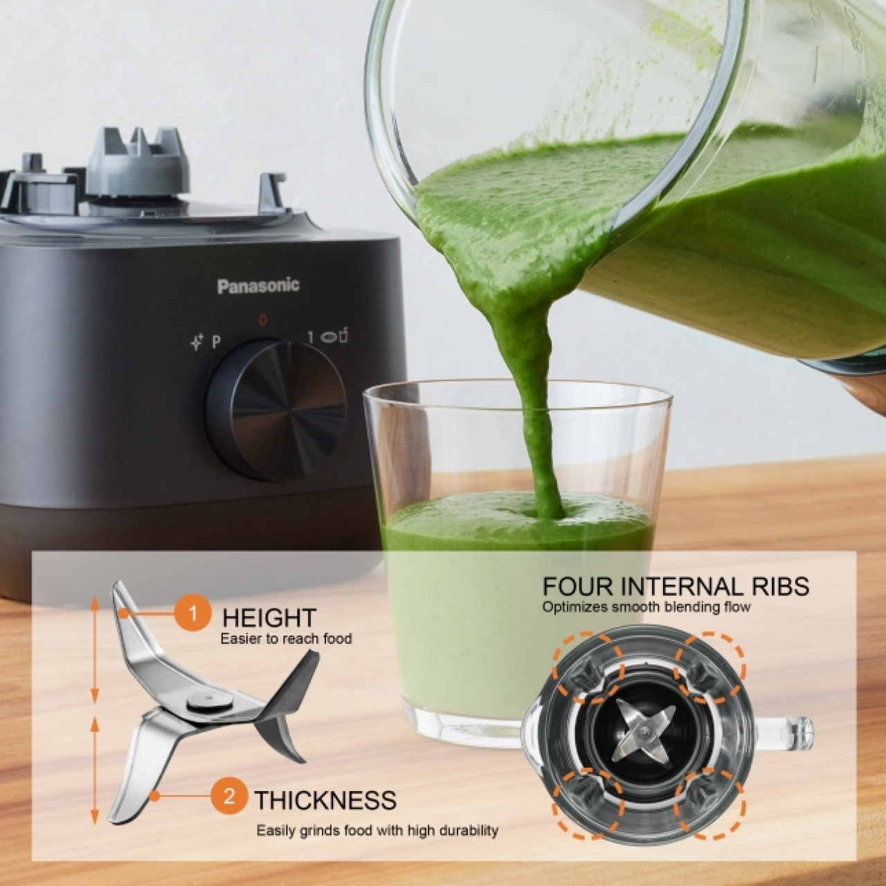 مخلوط کن و آسیاب کن 1.35 لیتری پاناسونیک مدل MX-EG3351