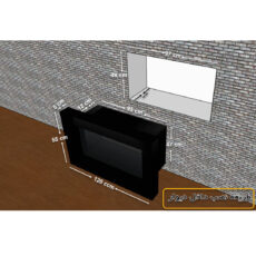 شومینه دیواری برقی شومینه بیستون مدل H.B_120_W16_L2.bs