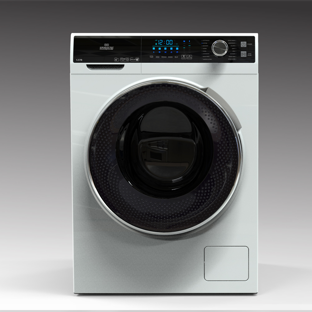 ماشین لباسشویی سپهر الکتریک مدل SE1291W ظرفیت 9 کیلوگرم