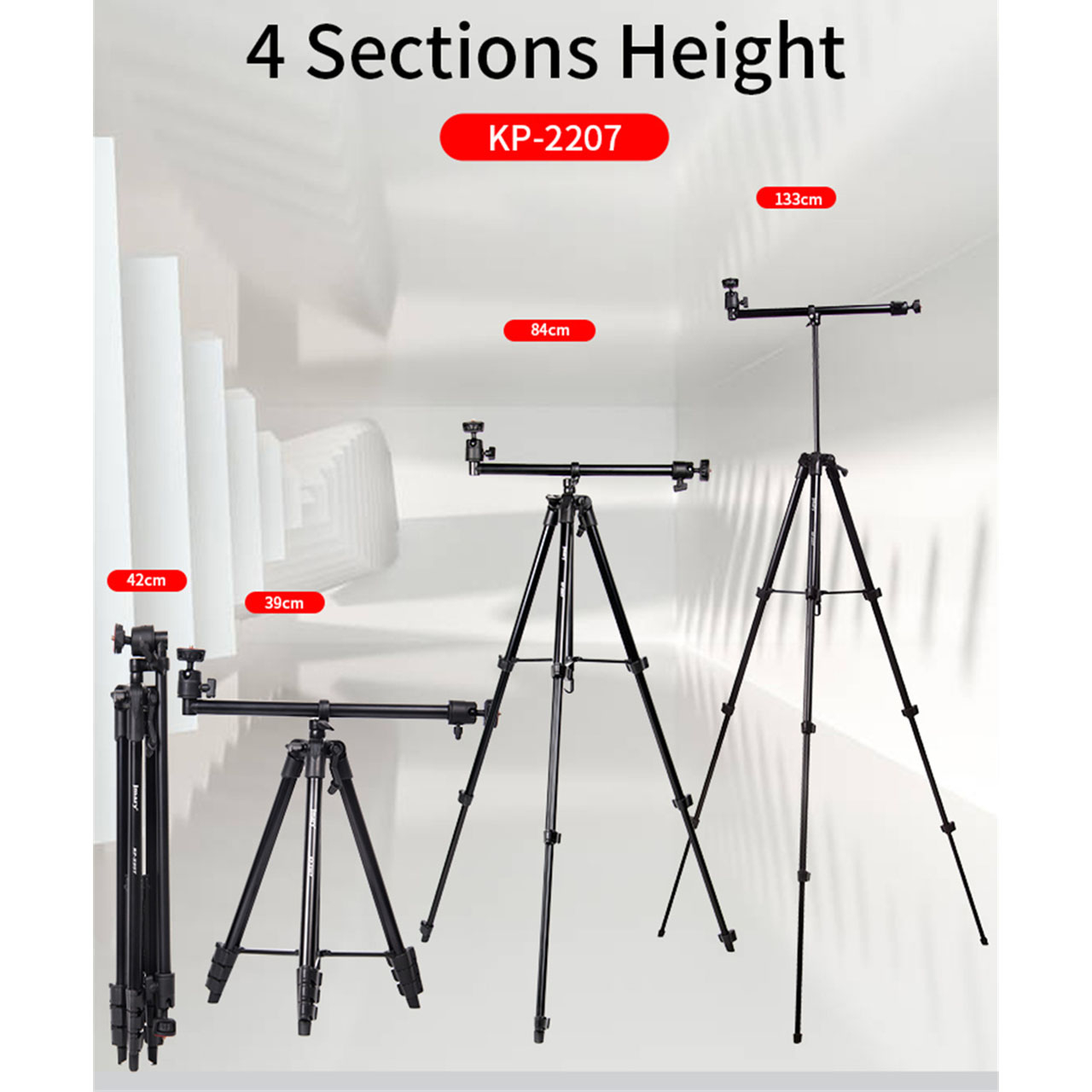 سه پایه دوربین جی ماری مدل KP-2207