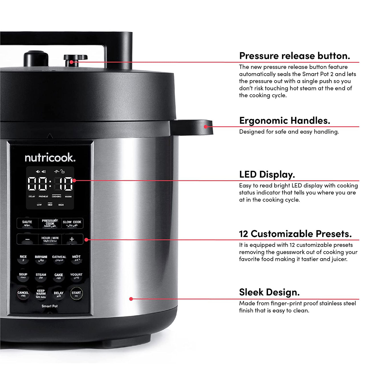 زودپز نوتریکوک مدل SP204A ظرفیت 6 لیتر