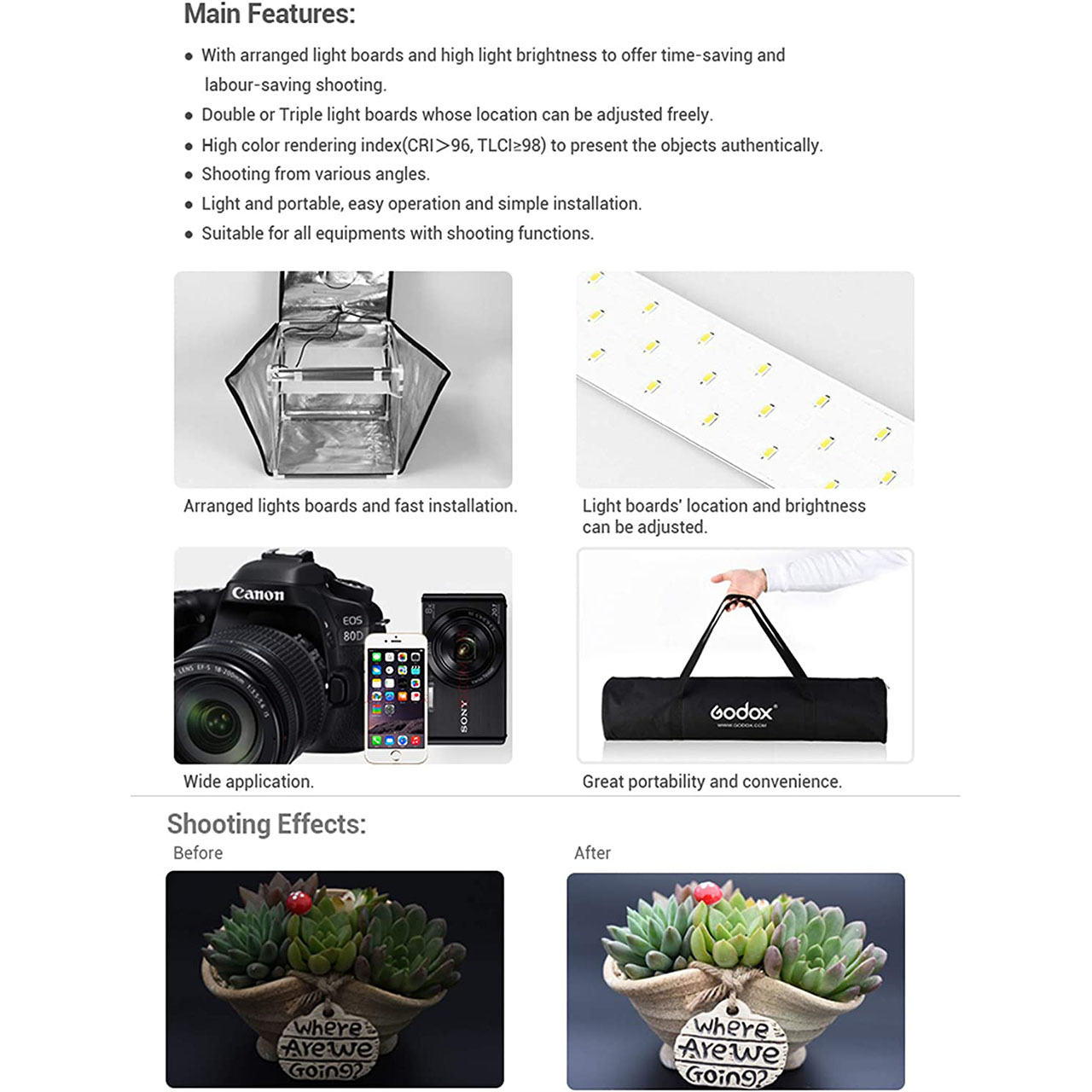 چادر عکاسی گودکس مدل LST-40 ابعاد 40×40 سانتی متر