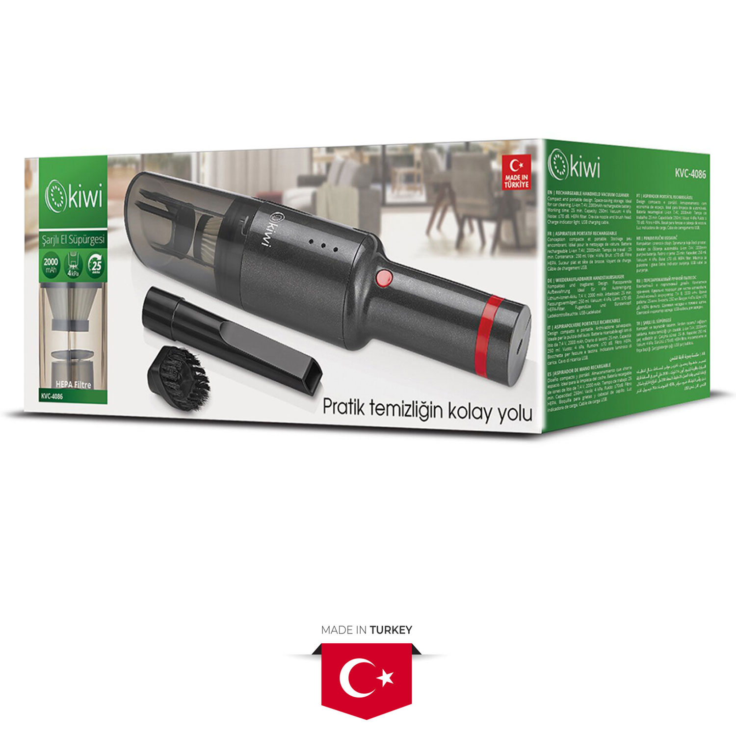 جارو شارژی دستی کیوی مدل KVC-4086