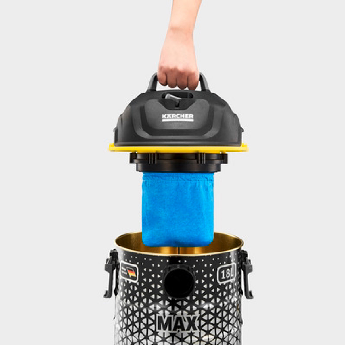 جاروبرقی سطلی 1500 وات کرشر مدل DVAC 1500