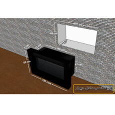 شومینه دیواری برقی شومینه بیستون مدل H.C_190_L2.bs