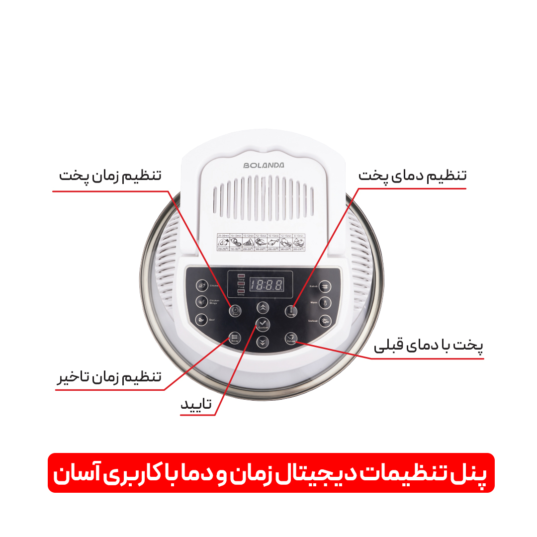سرخ کن بدون روغن بلندا مدل HD131A