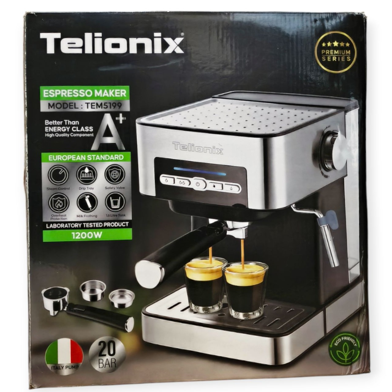 اسپرسو ساز 1.6 لیتری تلیونیکس مدل TEM5199 1200w