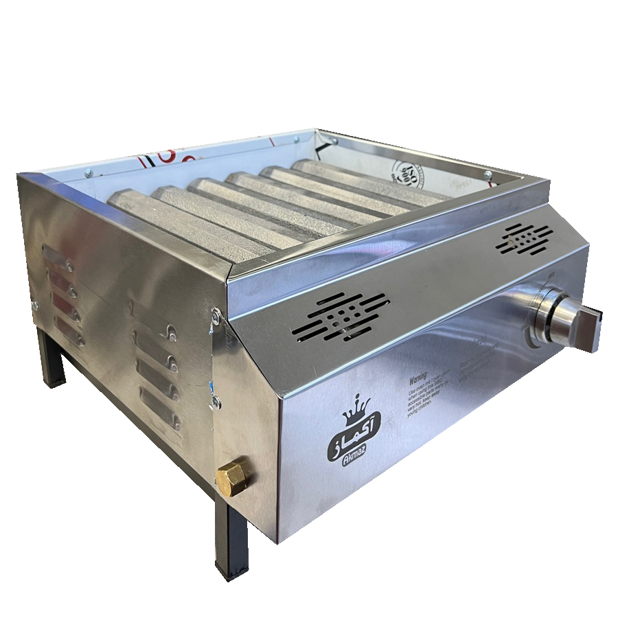 باربیکیو آکماز مدل 9 شعله دوشیر Steel mate