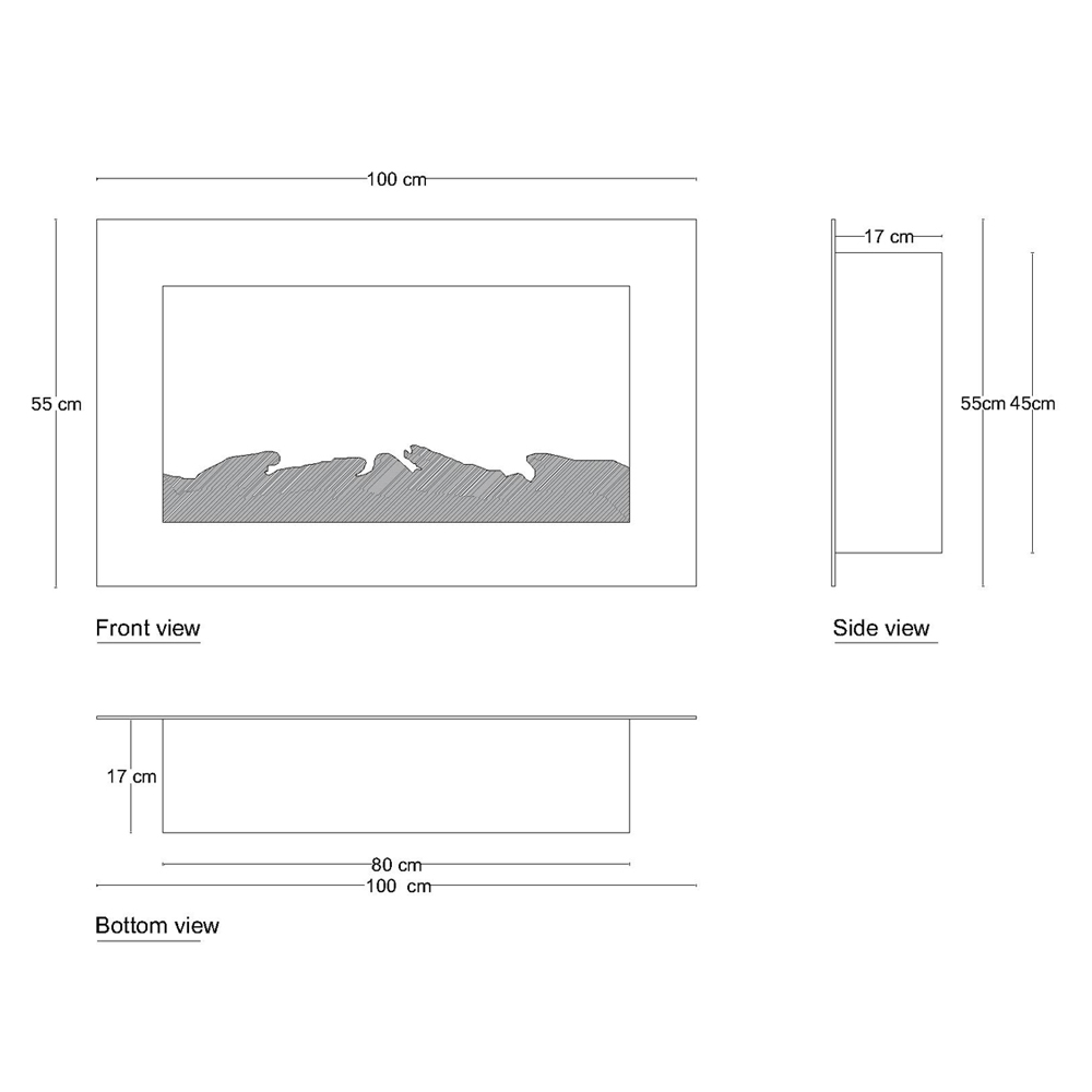 شومینه برقی شومینه بیستون مدل MB.100.L4