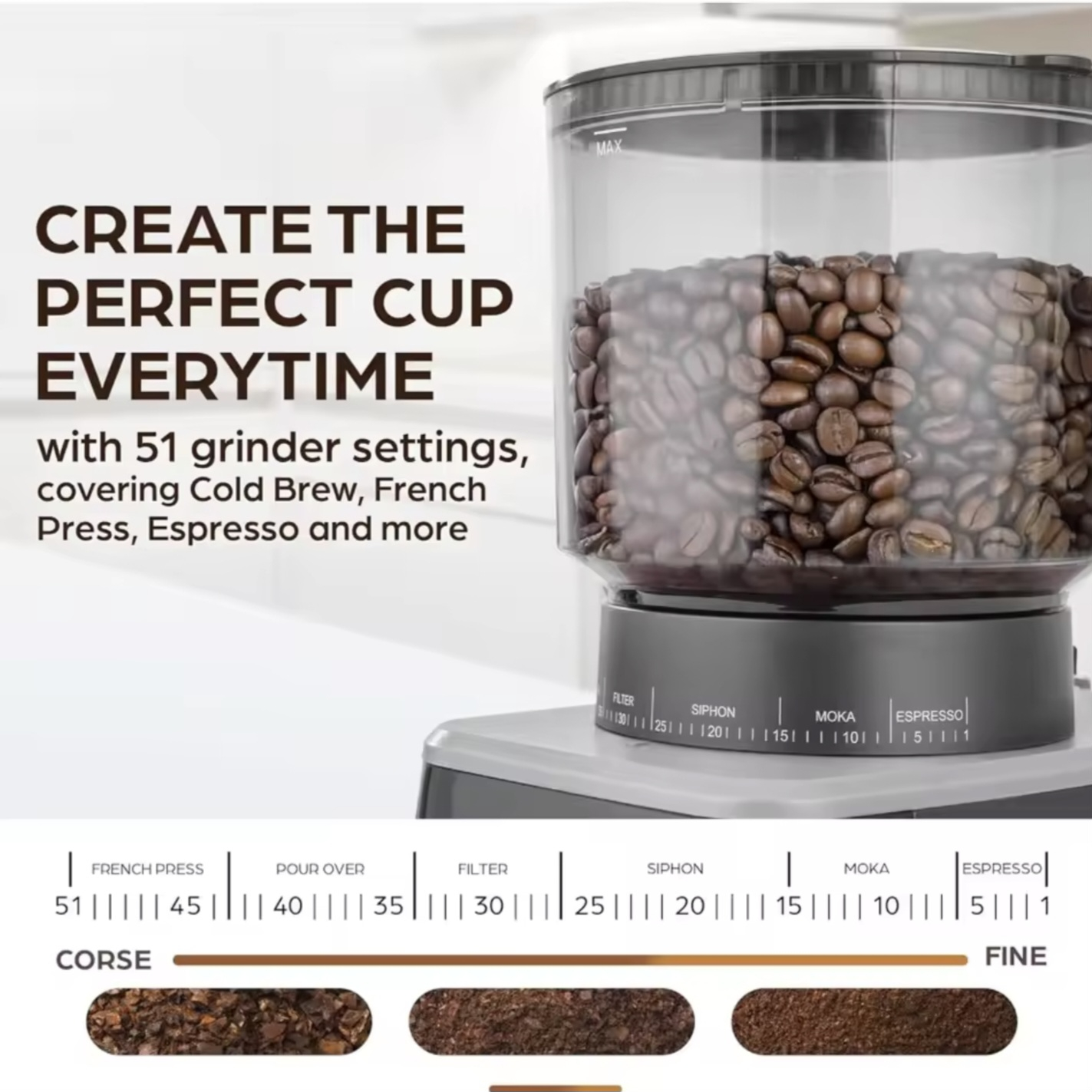 آسیاب قهوه تلیونیکس مدل TCG4151