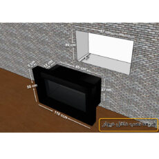 شومینه دیواری برقی شومینه بیستون مدل H.B_110_L4.bs