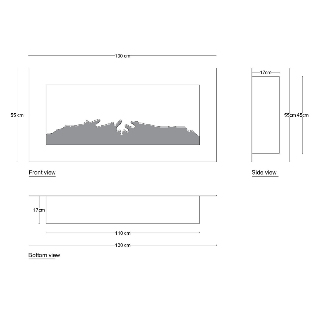 شومینه دیواری برقی شومینه بیستون مدل B.Z_W17_130_L2.bs