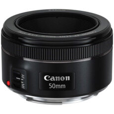 لنز کانن مدل EF 50mm f/1.8 STM به همراه لوازم جانبی
