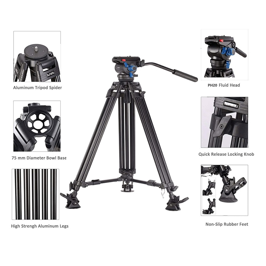 سه پایه دوربین جی ماری مدل LF-85+PH20