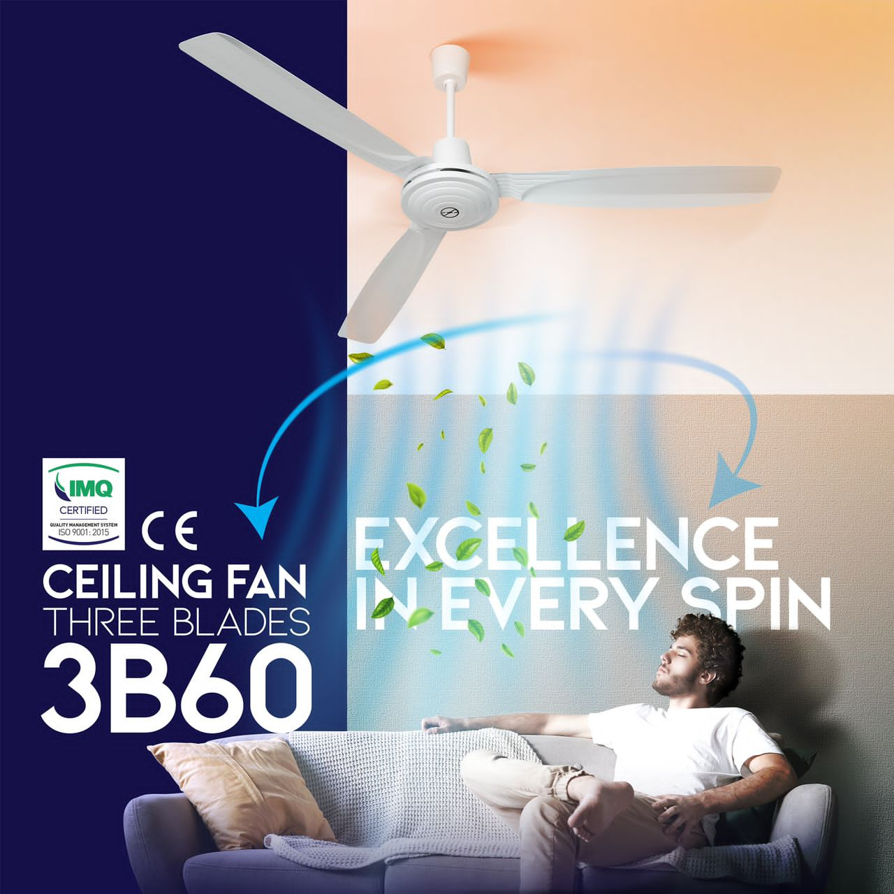 پنکه سقفی فلامینگو مدل 3B60