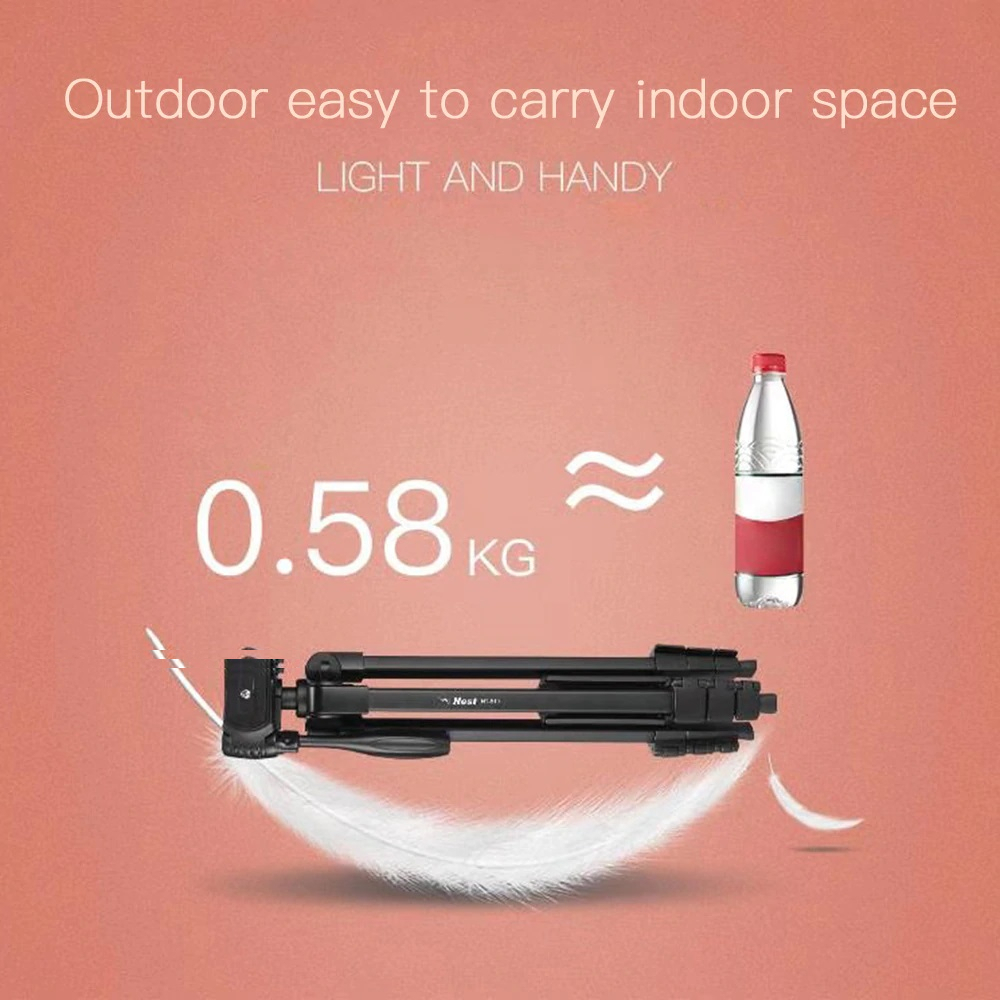 سه پایه دوربین نست مدل NT-510 به همراه گیره نگهدارنده موبایل