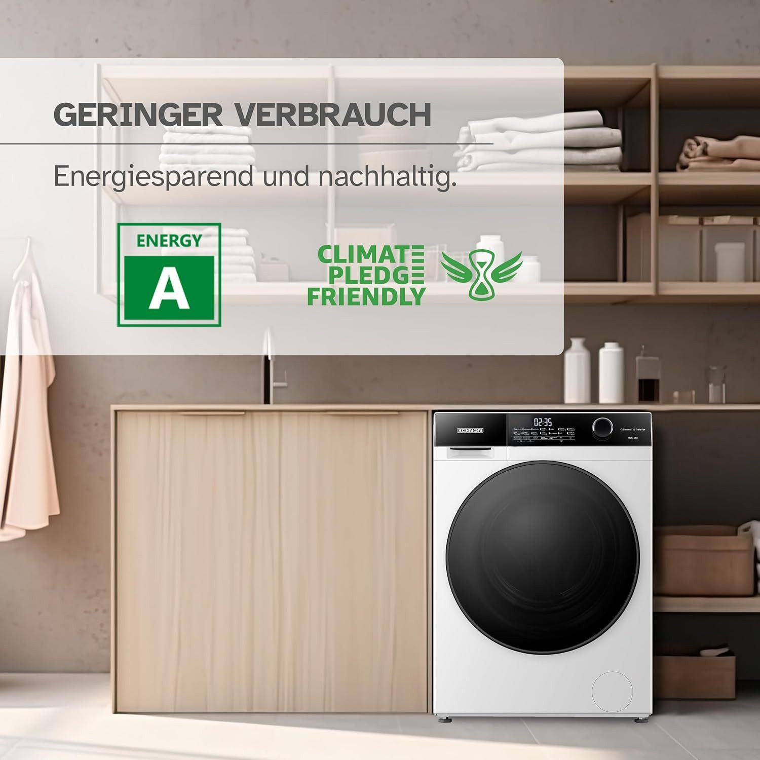 ماشین لباسشویی 10 کیلوگرم اتوماتیک هنریچ مدل HWM6210