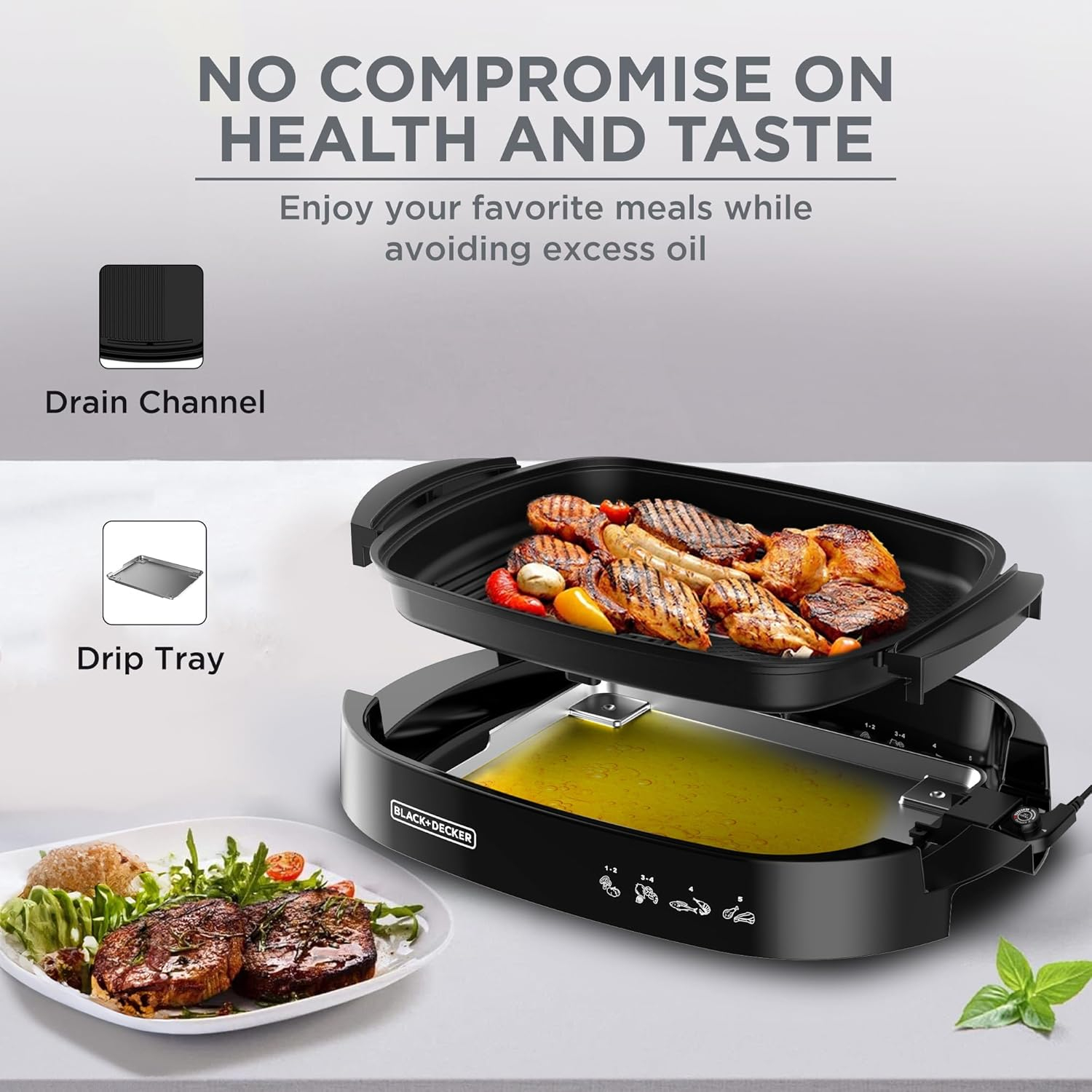 گریل برقی بلک اند دکر مدل GH1500-B5