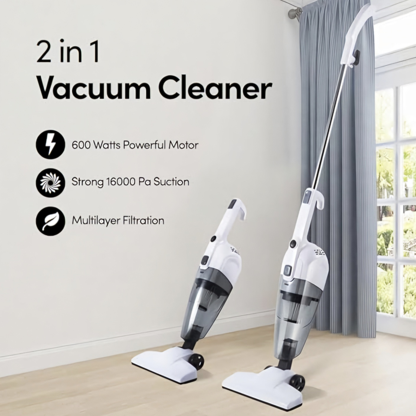 جاروبرقی 600 وات راف مدل R.8673W