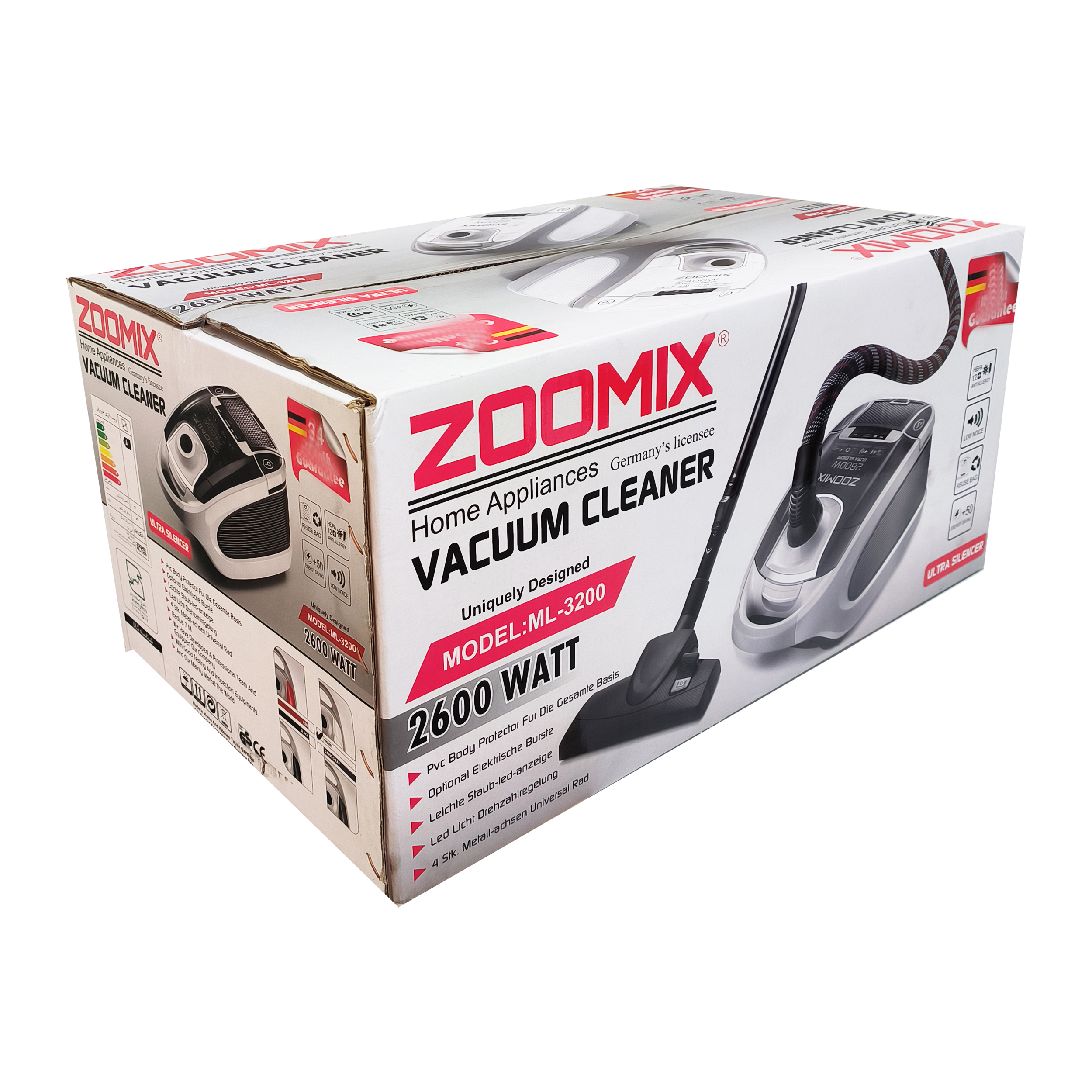 جاروبرقی 2600 وات زومیکس مدل ML-3200