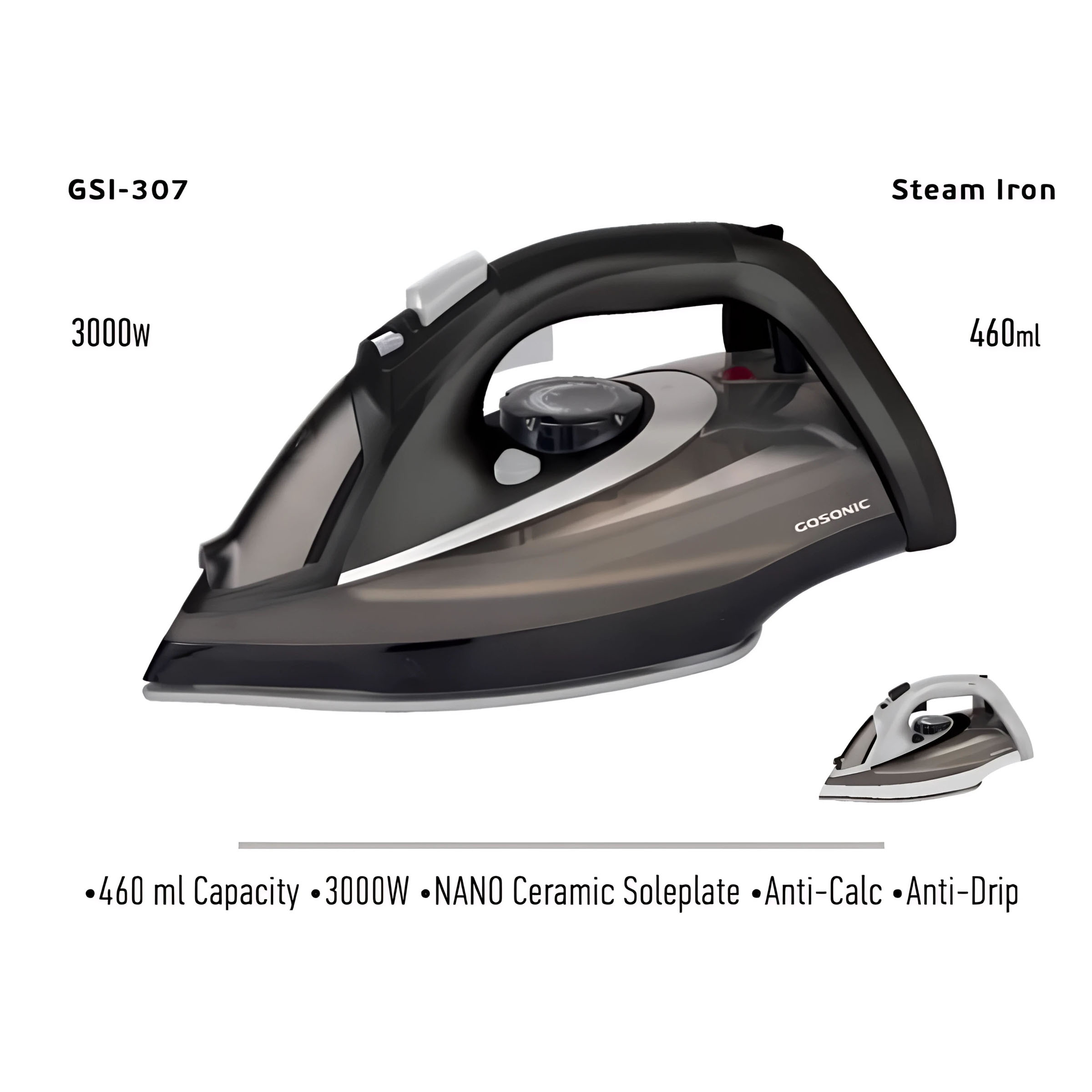 اتو بخار 3000 وات گوسونیک مدل GSI-307