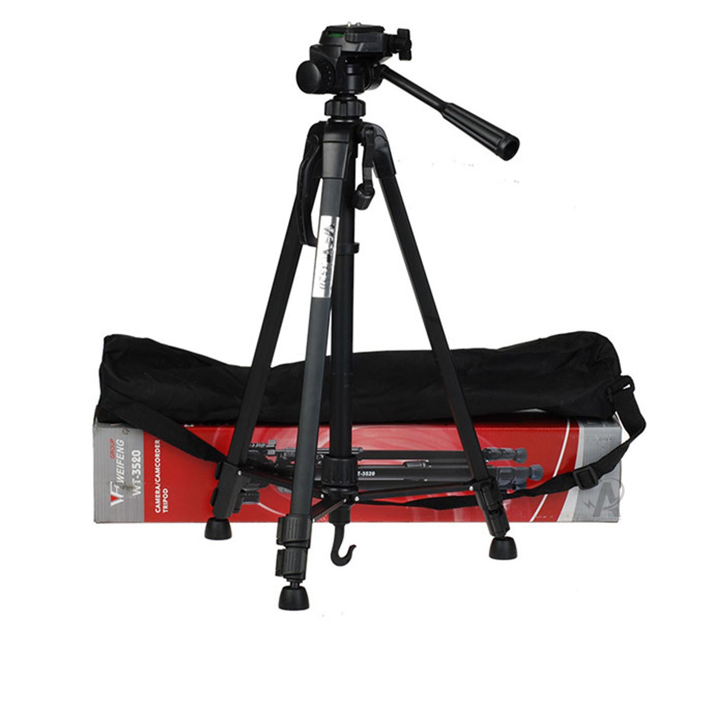 سه پایه دوربین ویفنگ مدل WT-3520 به همراه گیره نگهدارنده موبایل