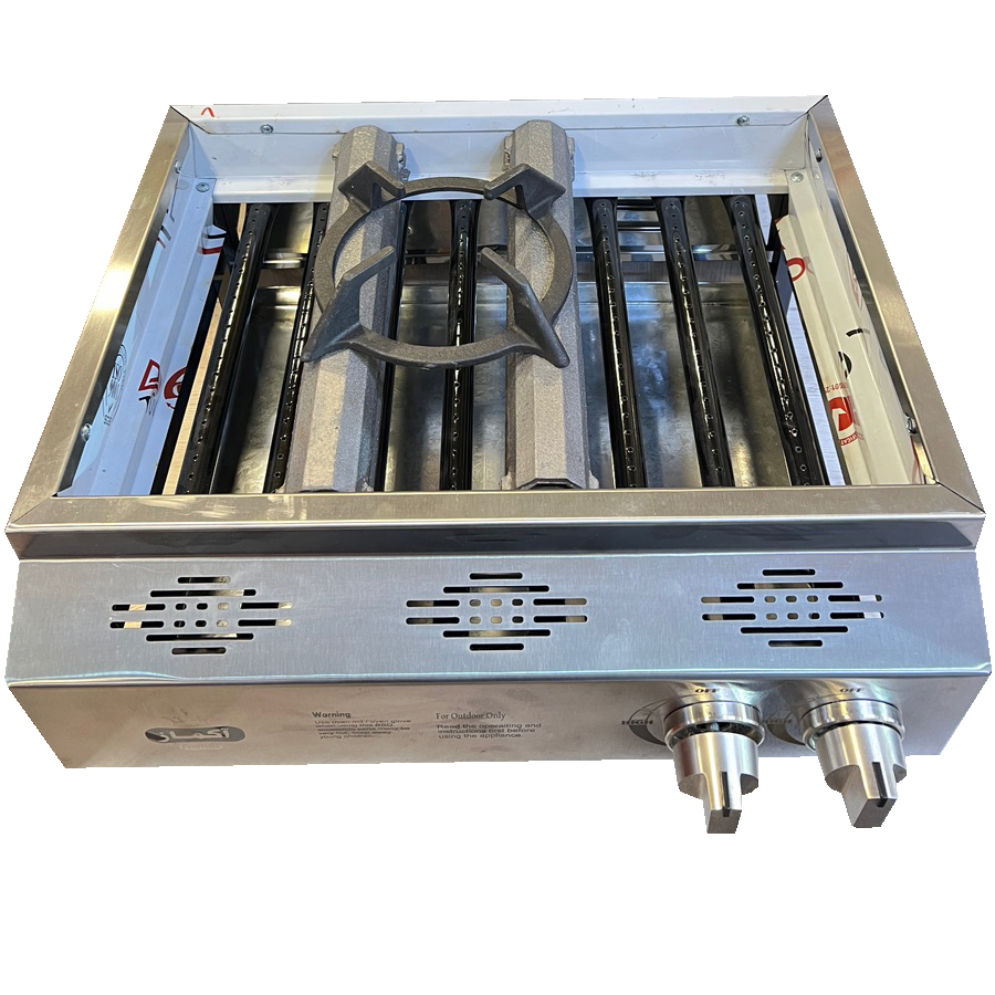 باربیکیو آکماز مدل دو شیر 8 شعله steel mate