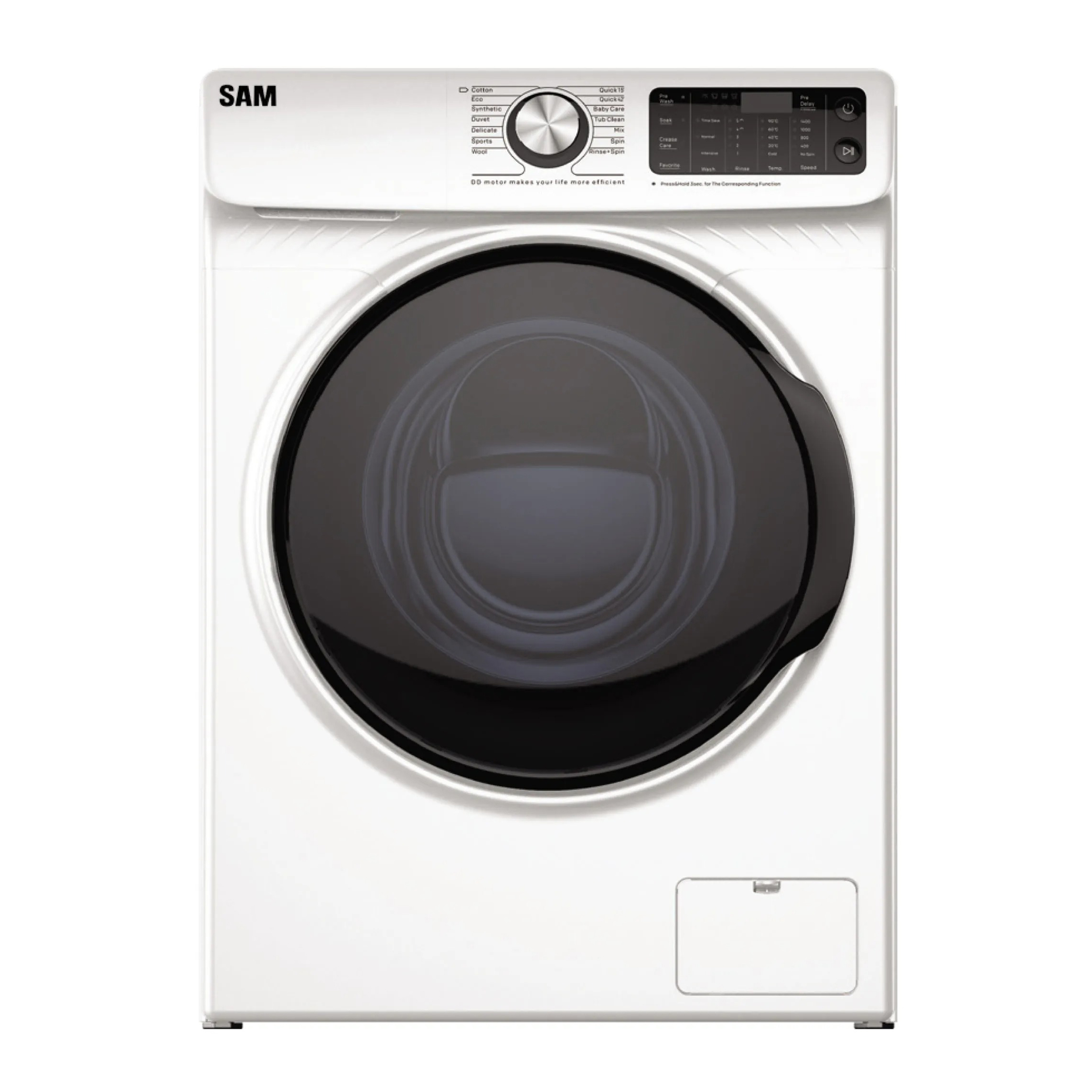 ماشین لباسشویی 9 کیلوگرم اتوماتیک سام مدل DD-P1480/W