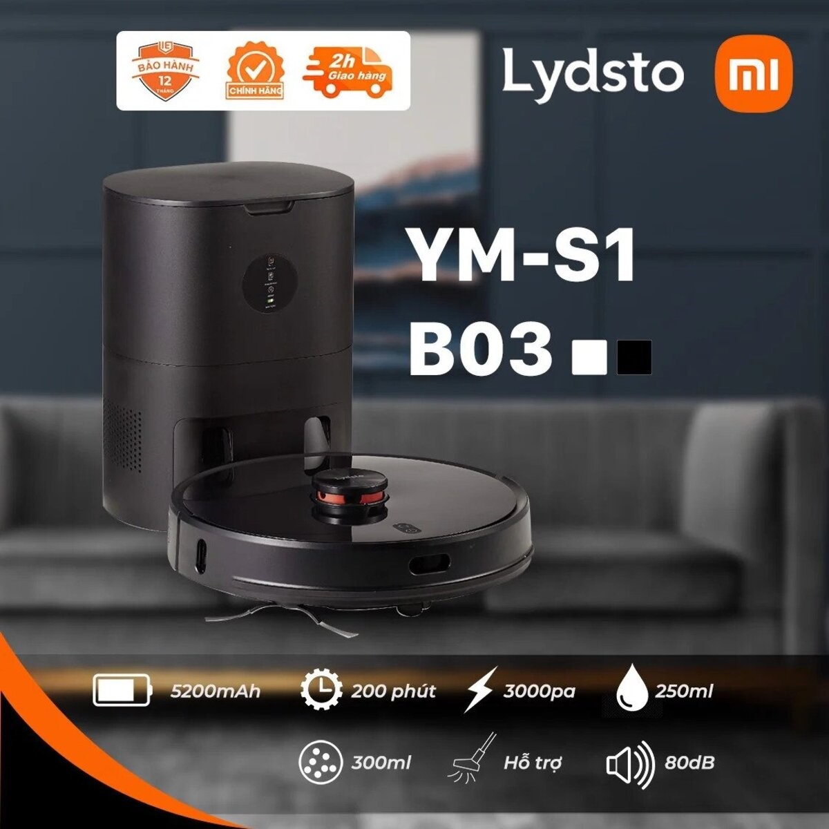 جاروبرقی رباتیک لایدستو مدل S1 YM-S1-W03