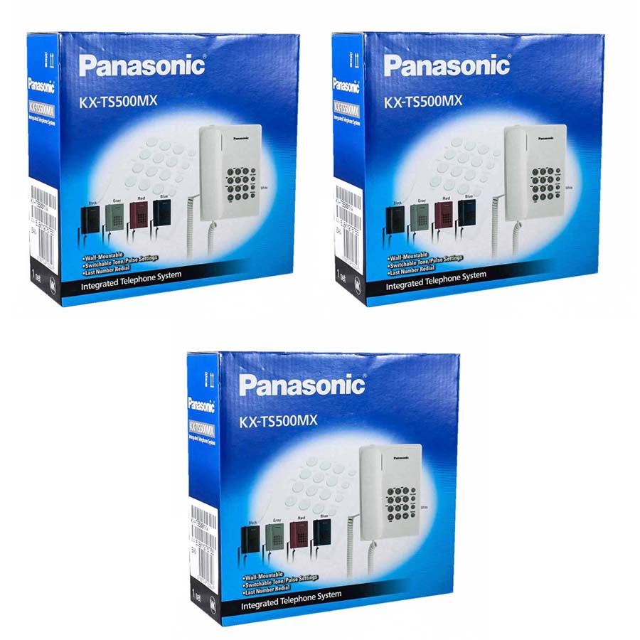 تلفن پاناسونیک مدل KX-TS500MX بسته 3 عددی