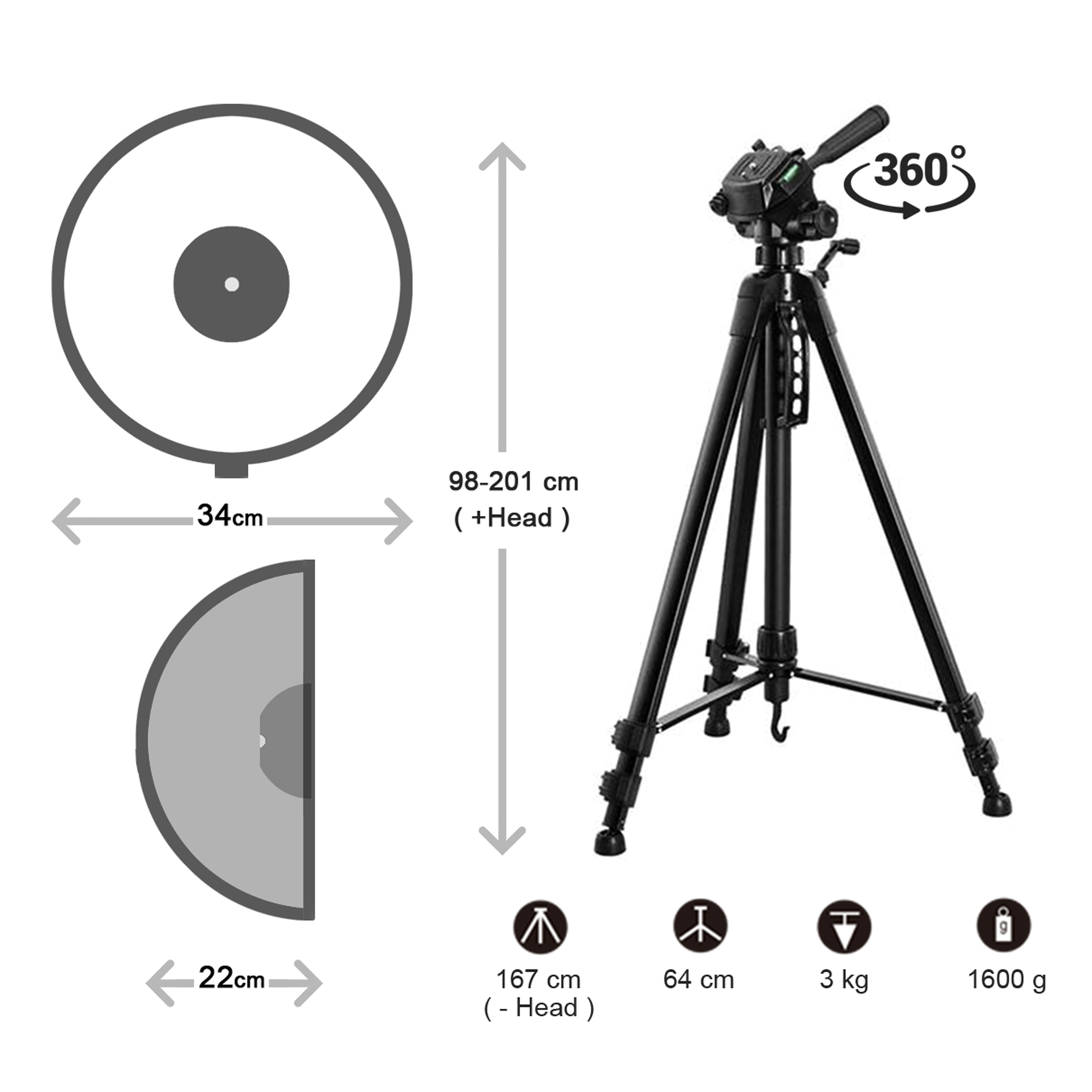 رینگ لایت نکسوس مدل HS200WH-N