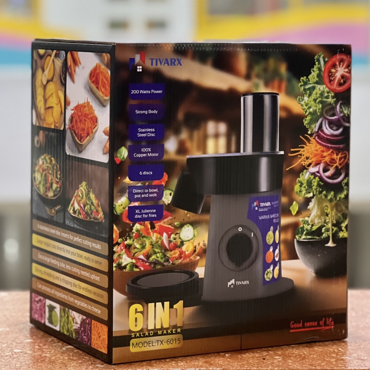 غذاساز چندکاره 200 وات تیوارکس مدل سالادساز 6015