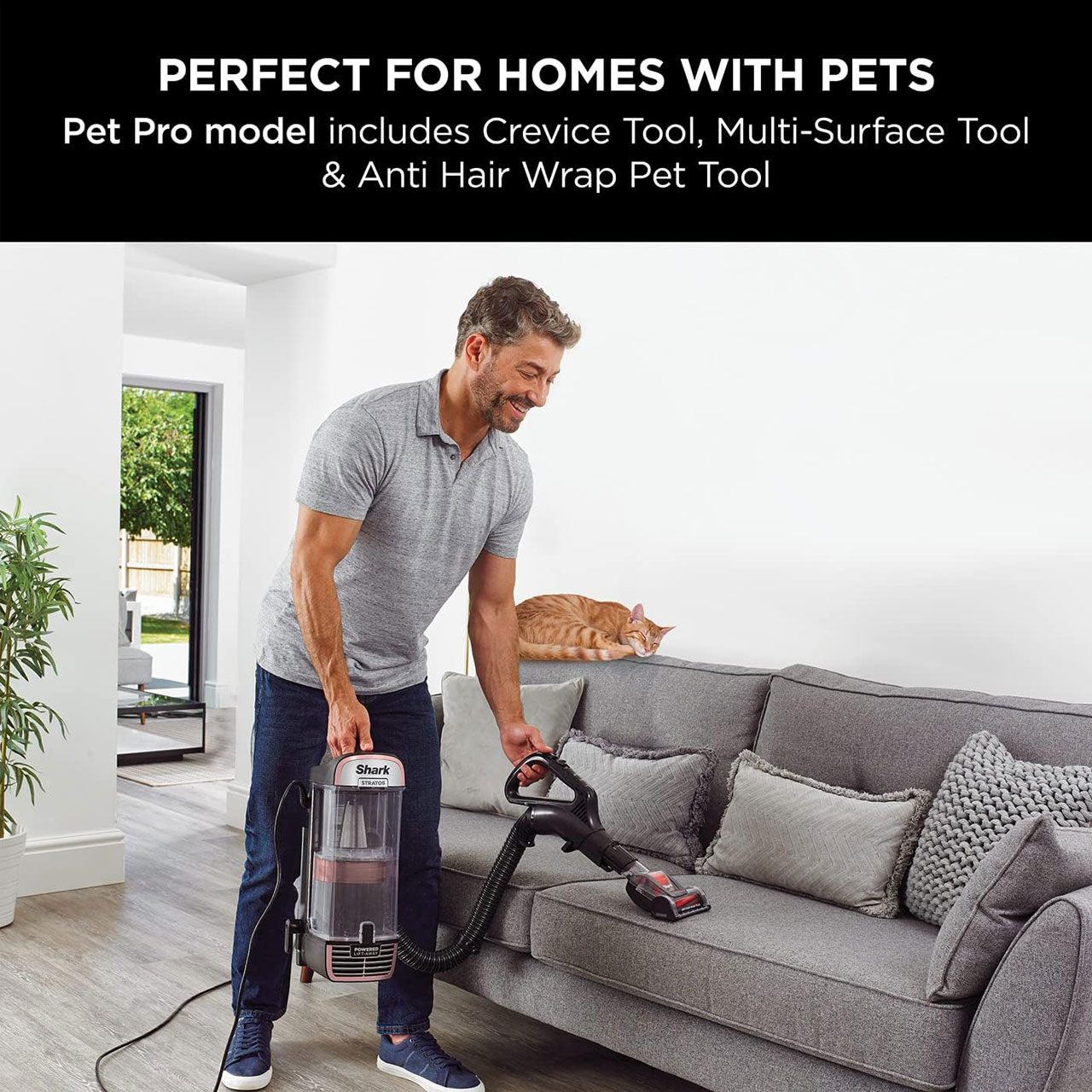 جاروبرقی مخزن‌دار 750 وات شارک مدل NZ860UKT