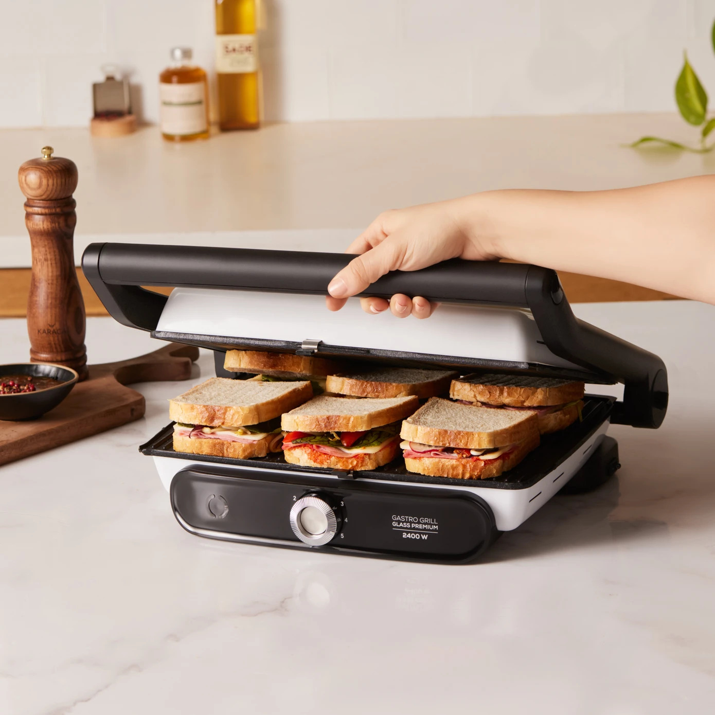 ساندویچ ساز کاراجا مدل Gastro Grill Glass Premium